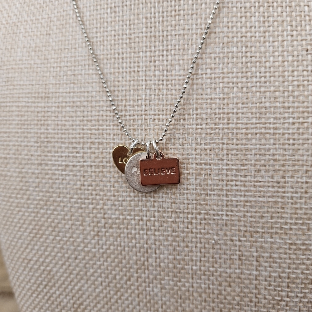 American Eagle Outfitters Silver and Gold Charm Necklace